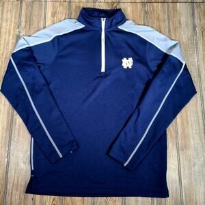 Notre Dame Fighting Irish Under Armour Sideline 1/4 Zip Lightweight Navy Logo Sm